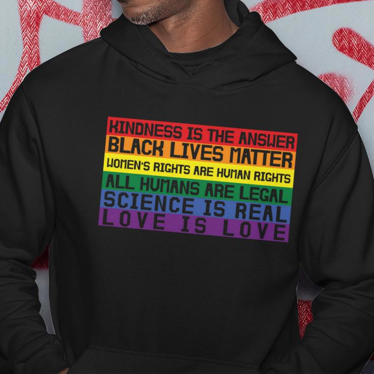 Kindness Is The Answer Lgbt Gay Pride Lesbian Bisexual Ally Quote Hoodie Unique Gifts