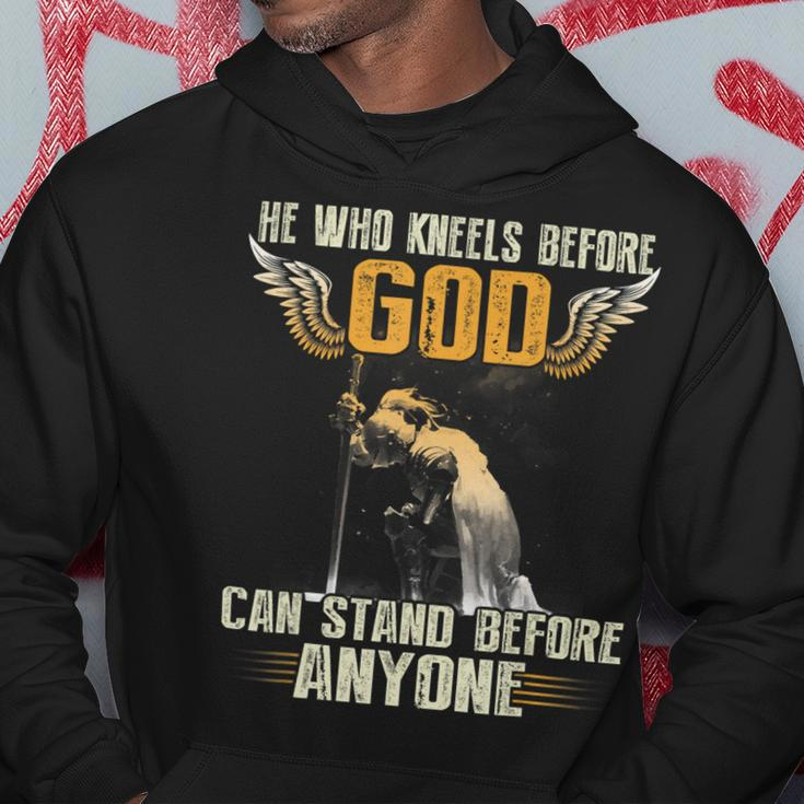 Knight TemplarShirt - He Who Kneels Before God Can Stand Before Anyone - Knight Templar Store Hoodie Funny Gifts