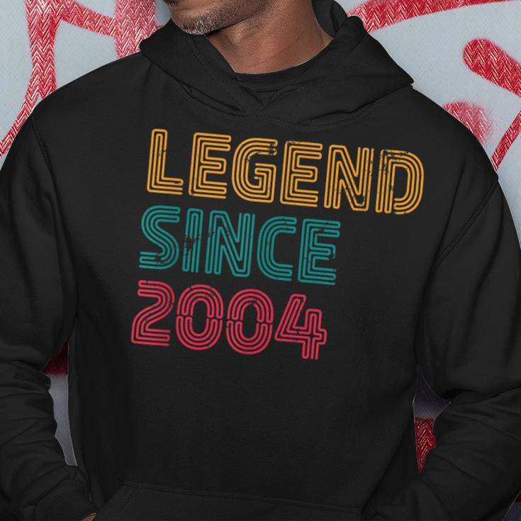 Legend Since 2004 18 Years Old Retro Born 2004 18Th Birthday Hoodie Personalized Gifts