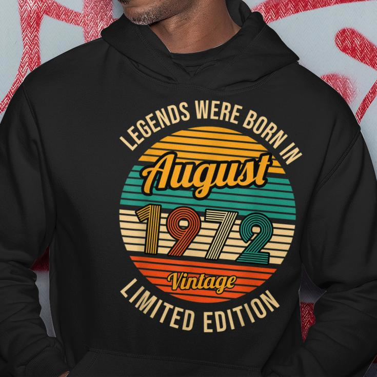 Legends Were Born In August 1972 50Th Birthday Men Hoodie Personalized Gifts