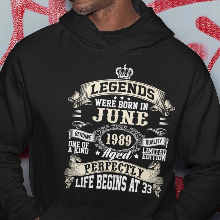 Legends Were Born In June 1989 Vintage 33Rd Birthday Gift For Men & Women Hoodie Unique Gifts