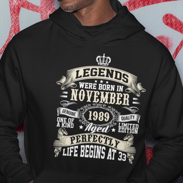 Legends Were Born In November 1989 Vintage 33Rd Birthday Gift For Men & Women Hoodie Unique Gifts