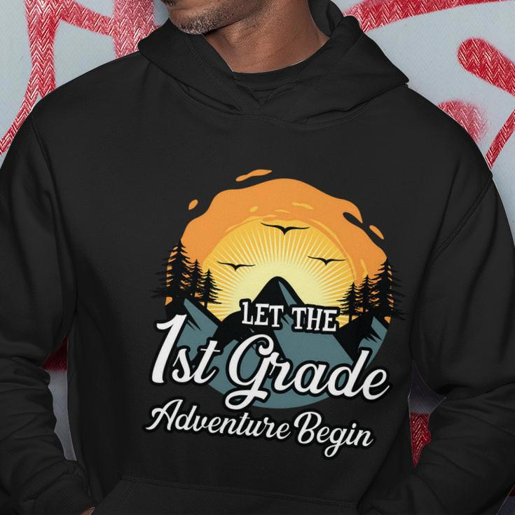 Let The 1St Grade Adventure Begin Back To School First Day Of School Hoodie Unique Gifts