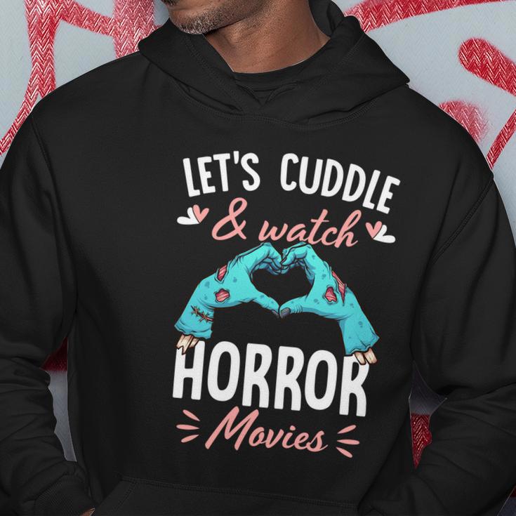 Lets Cuddle And Watch Horror Movies Gift Horror Movie Lover Gift Hoodie Unique Gifts