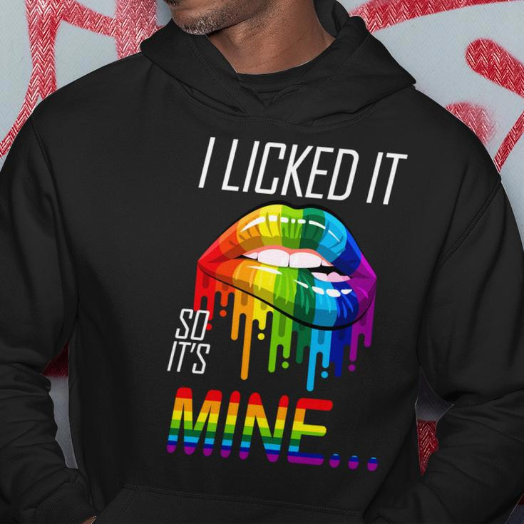 Lgbt I Licked It So Its Mine Gay Pride Lips Tshirt Hoodie Unique Gifts