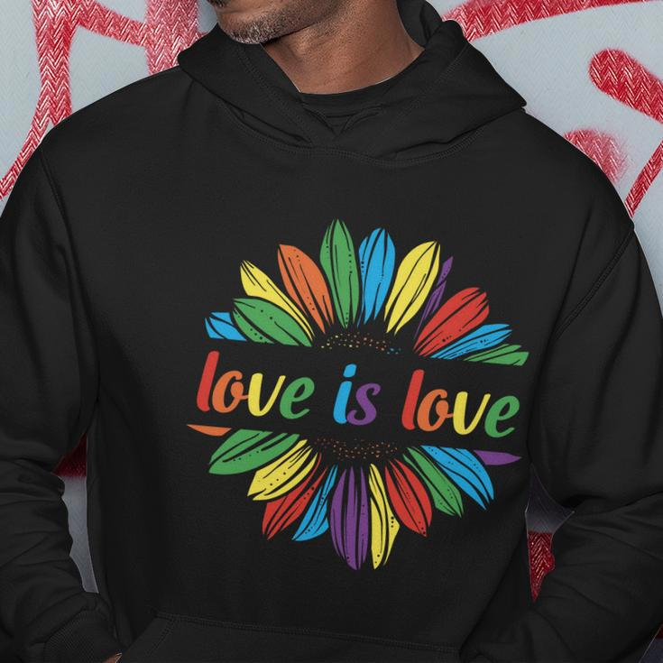 Lgbt Rainbow Sunflower Love Is Love Pride Month Hoodie Unique Gifts