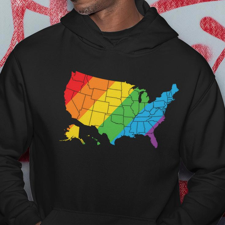 Lgbt United States Map Pride Month Hoodie Unique Gifts