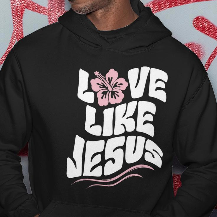 Love Like Jesus Religious God Christian Words Cool Gift Hoodie Unique Gifts
