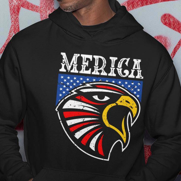 Merica 4Th Of July American Flag Bald Eagle Mullet 4Th July Gift Hoodie Unique Gifts