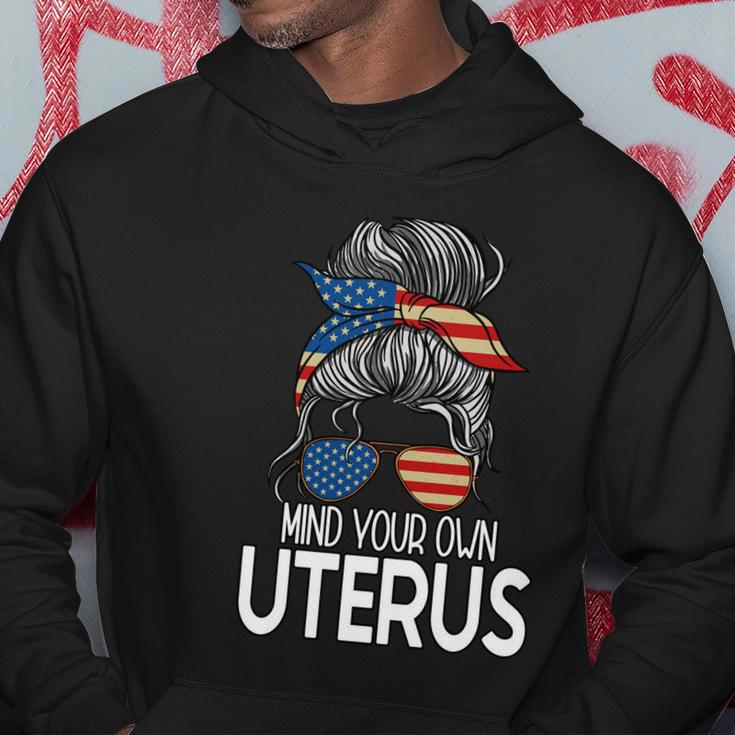 Mind Your Own Uterus Messy Bun Pro Choice Feminism Gift Hoodie Unique Gifts