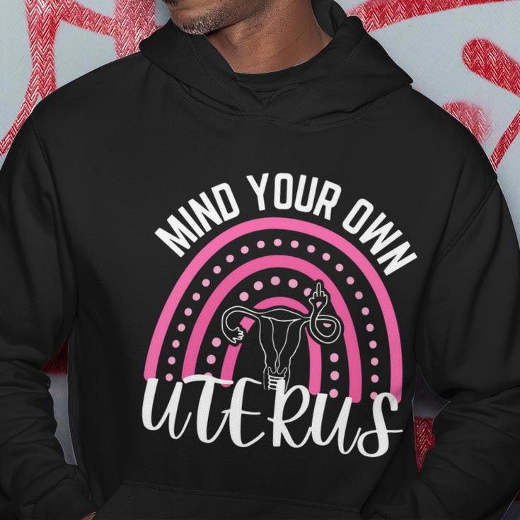 Mind Your Own Uterus Rainbow 1973 Pro Roe Hoodie Unique Gifts