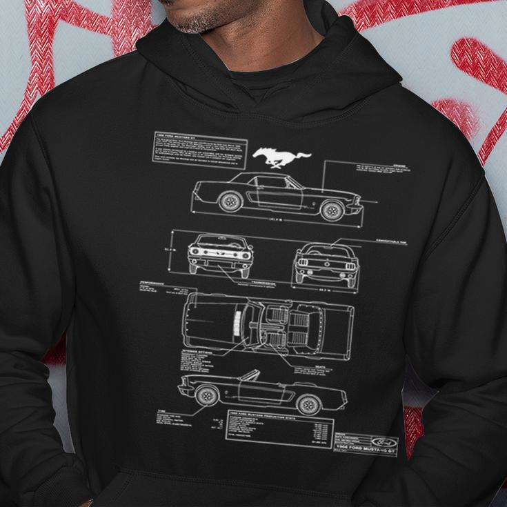 Mustang Blueprint Tshirt Hoodie Unique Gifts