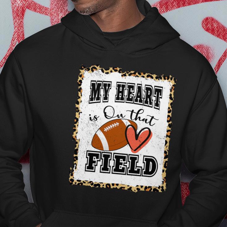 My Heart Is On The Field Cute Leppard Football Mom Tshirt Hoodie Unique Gifts