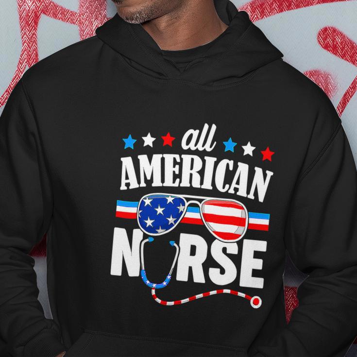 Nurse 4Th Of July Patriotic Usa Flag Nursing Hoodie Unique Gifts