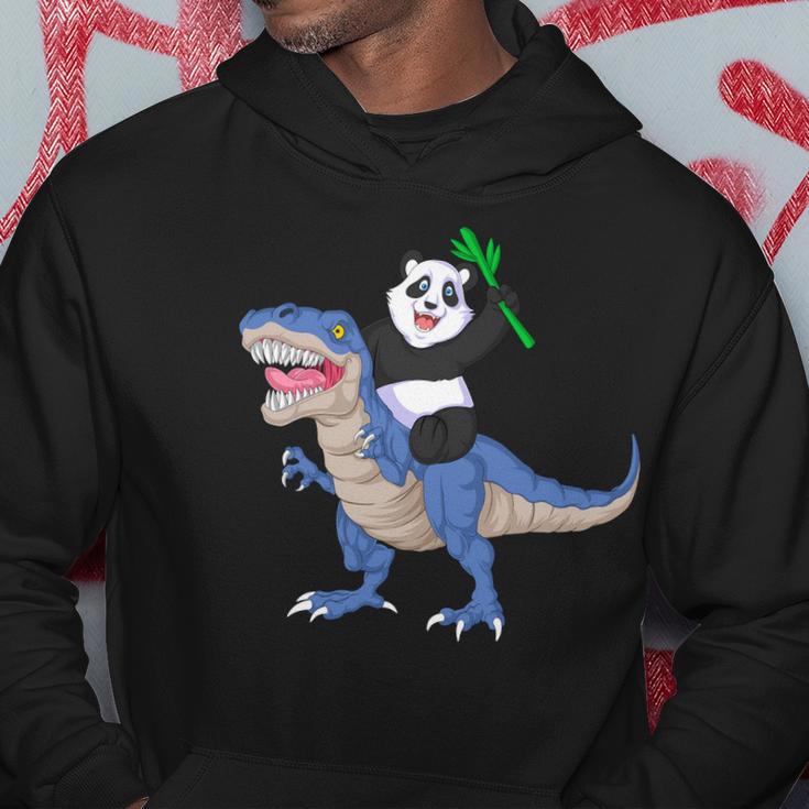 Panda Riding Dinosaur Hoodie Unique Gifts