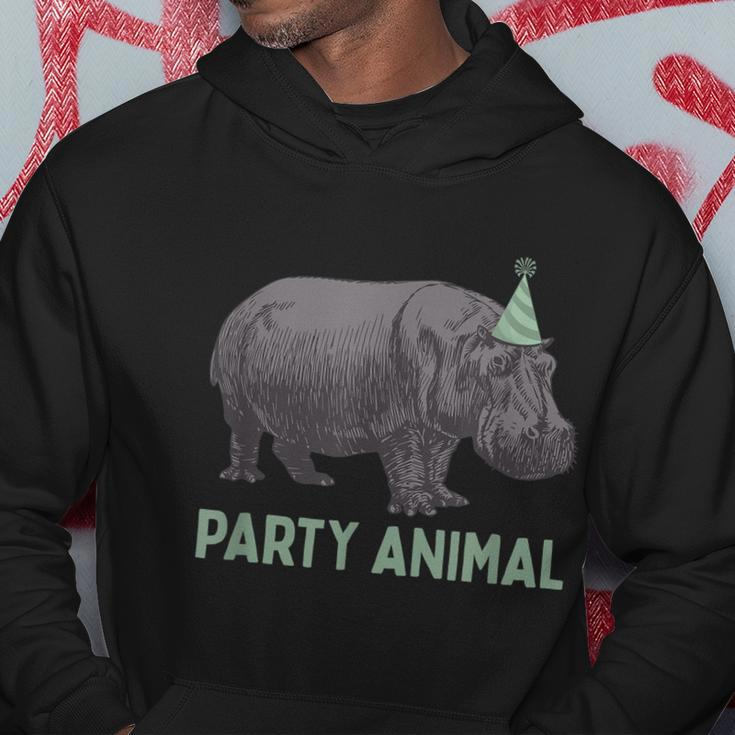Party Animal Hippo Birthday Hippo Birthday Hoodie Unique Gifts