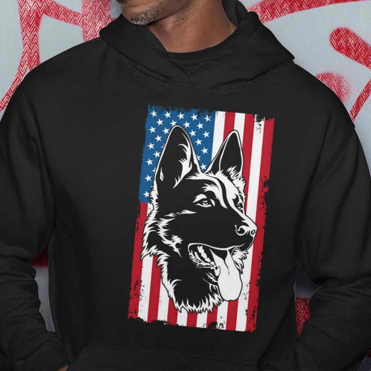 Patriotic German Shepherd Dog Lovers American Flag Great Gift Hoodie Unique Gifts