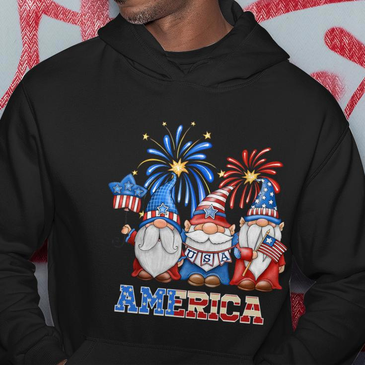 Patriotic Gnomes 4Th Of July Funny Gnome Love American Flag Gift Hoodie Unique Gifts