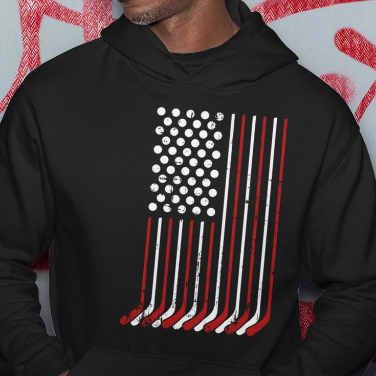Patriotic Us American Hockey Sticks And Stars Stripes Flag Gift Hoodie Unique Gifts