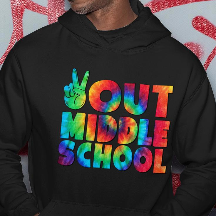 Peace Out Middle School Graduation Happy Last Day Of School Gift Hoodie Unique Gifts