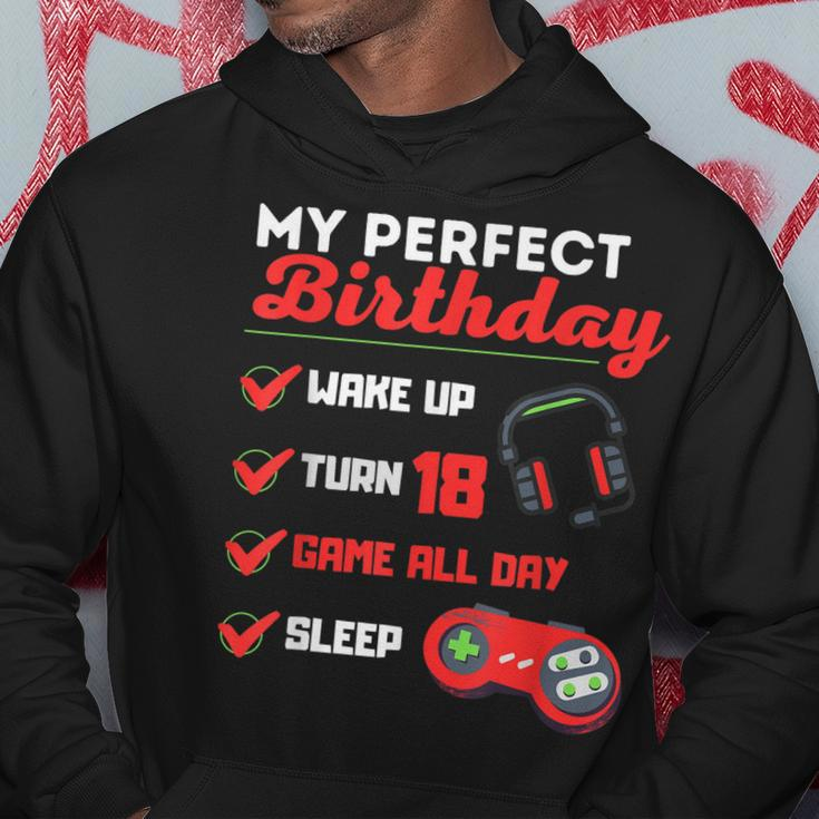 Perfekter 18Th Birthday Gamer Boy Gamer Hoodie Funny Gifts
