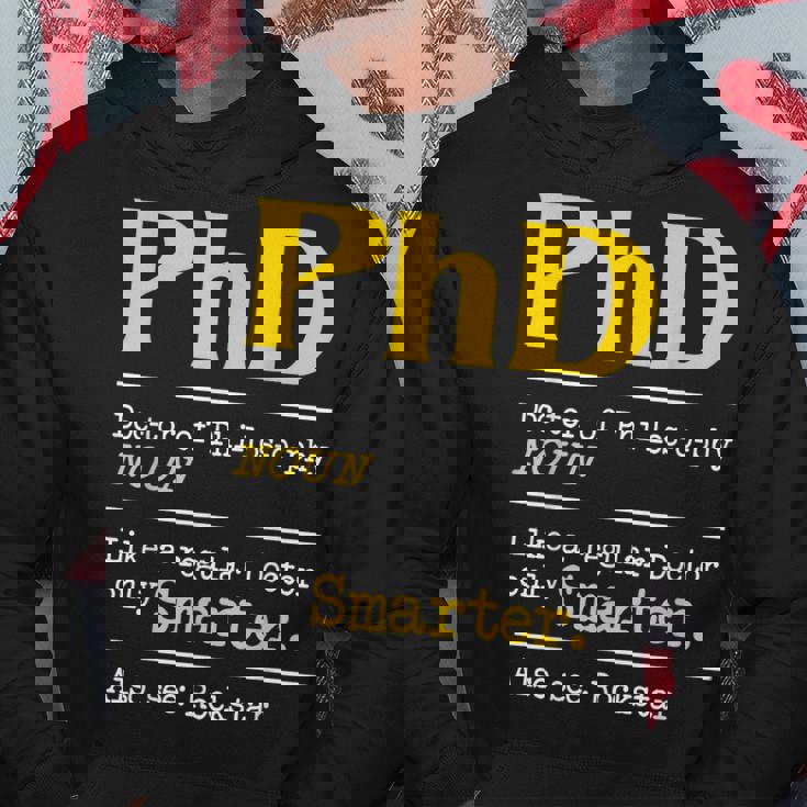 Phd Graduate Phd Graduation Doctorate Degree Definition Men Hoodie Personalized Gifts
