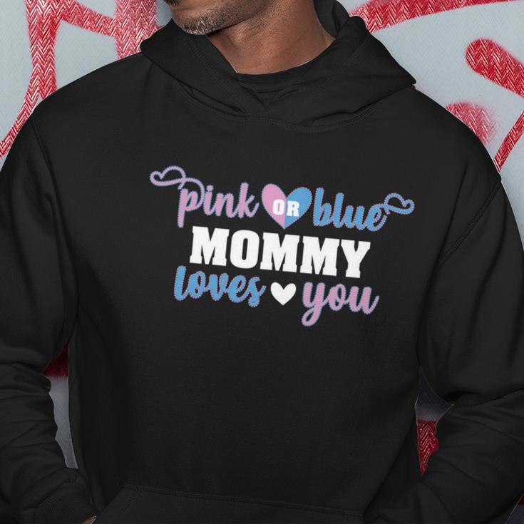 Pink Or Blue Mommy Loves You Baby Gender Reveal Cute Gift Hoodie Unique Gifts