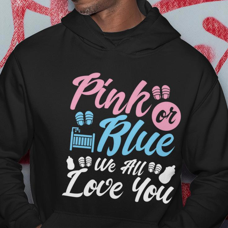 Pink Or Blue We All Love You Party Pregnancy Gender Reveal Gift Hoodie Unique Gifts