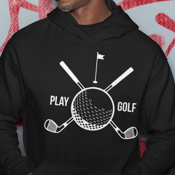 Play Golf Golfball Clubs Crossbones Hoodie Unique Gifts