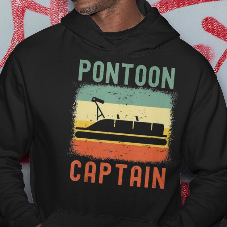 Pontoon Captain Retro Vintage Funny Boat Lake Outfit Hoodie Unique Gifts