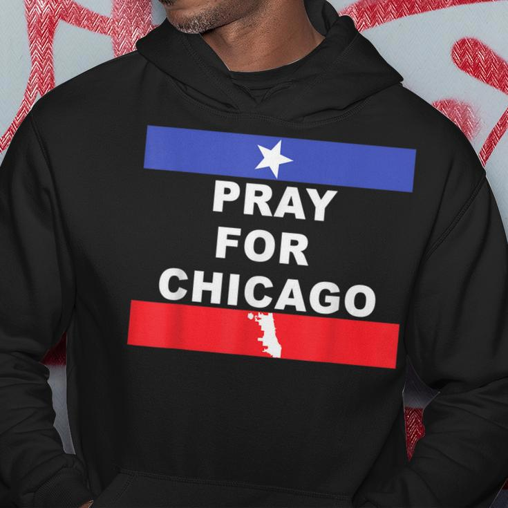 Pray For Chicago Encouragement Distressed Hoodie Funny Gifts