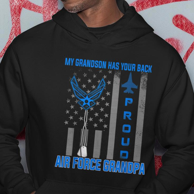 Proud Air Force Grandpa My Grandson Has Your Back Hoodie Unique Gifts