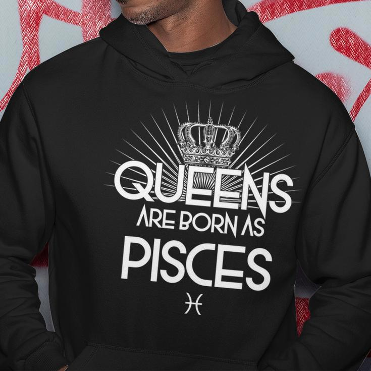Queens Are Born As Pisces T-Shirt Graphic Design Printed Casual Daily Basic Hoodie Personalized Gifts