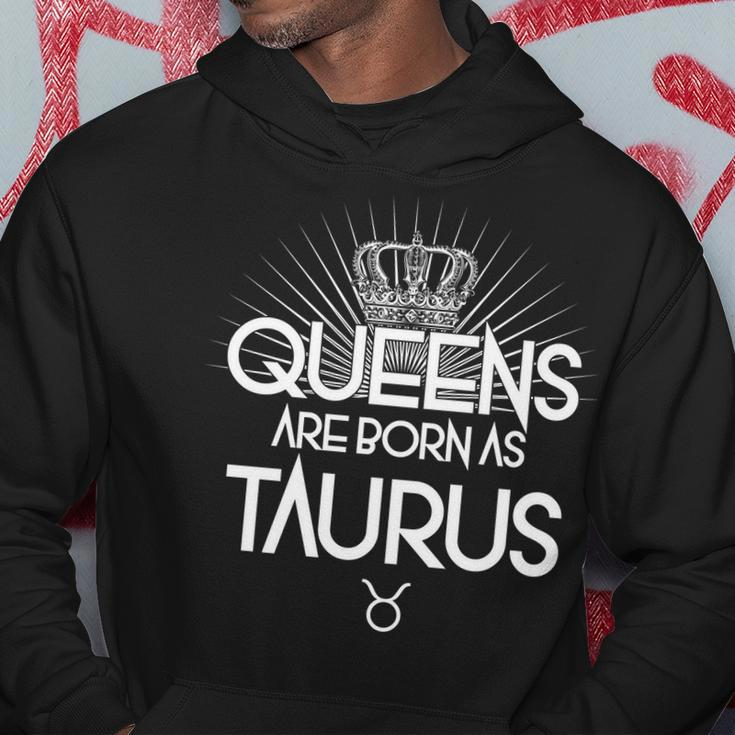 Queens Are Born As Taurus Graphic Design Printed Casual Daily Basic Hoodie Personalized Gifts