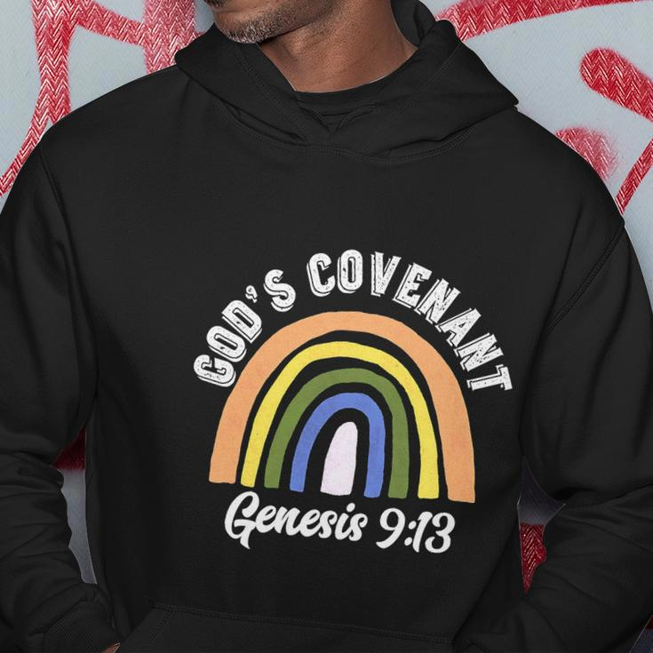 Rainbow Gods Covenant Bible Funny Christian Lover Hoodie Unique Gifts