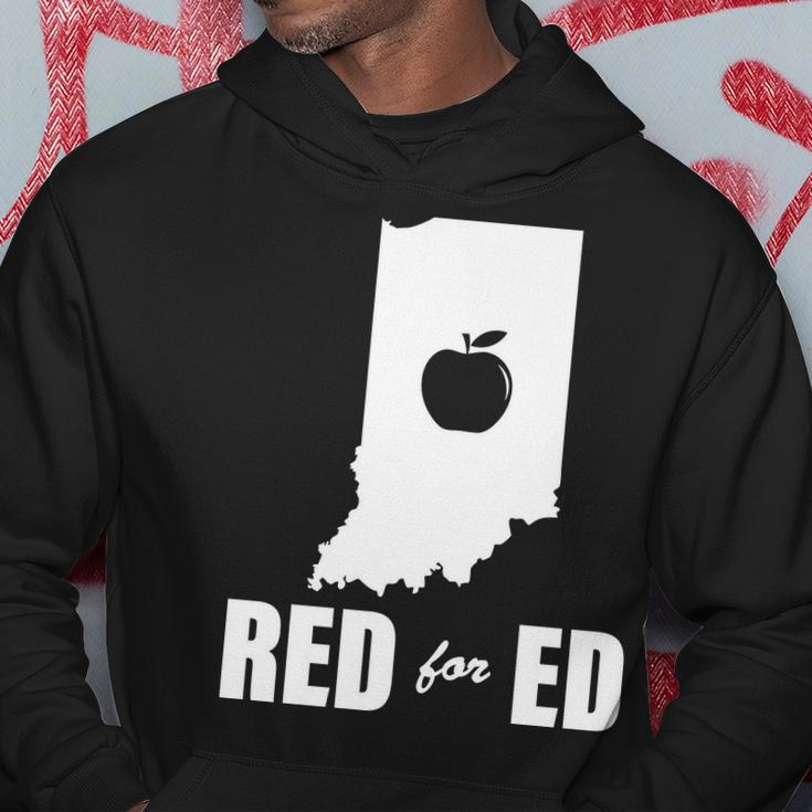 Red For Ed Indiana Teachers Apple Hoodie Unique Gifts