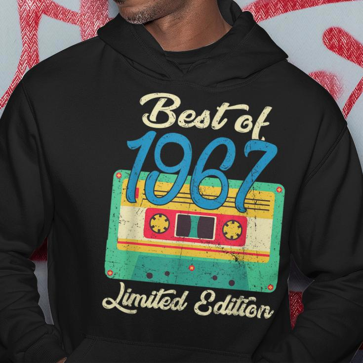 Retro Best Of 1967 Cassette Tape 55Th Birthday Decorations Men Hoodie Graphic Print Hooded Sweatshirt Personalized Gifts