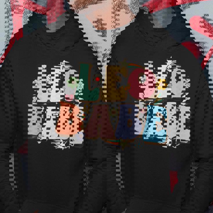 Retro Groovy Leo Babe July & August Birthday Leo Zodiac Sign Hoodie Personalized Gifts