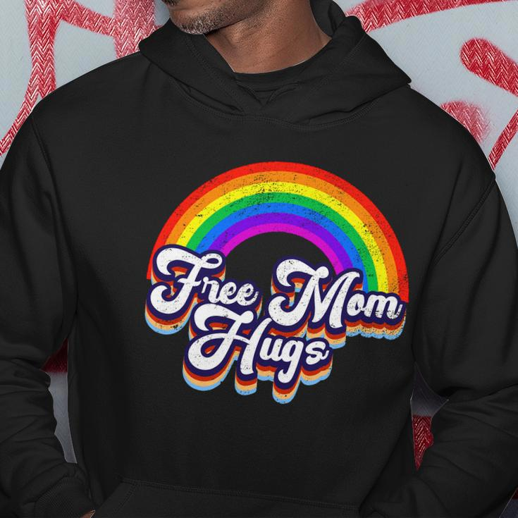 Retro Vintage Free Mom Hugs Rainbow Lgbtq Pride V2 Hoodie Unique Gifts