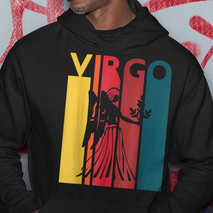 Retro Virgo Zodiac Sign August September Birthday Men Hoodie Personalized Gifts