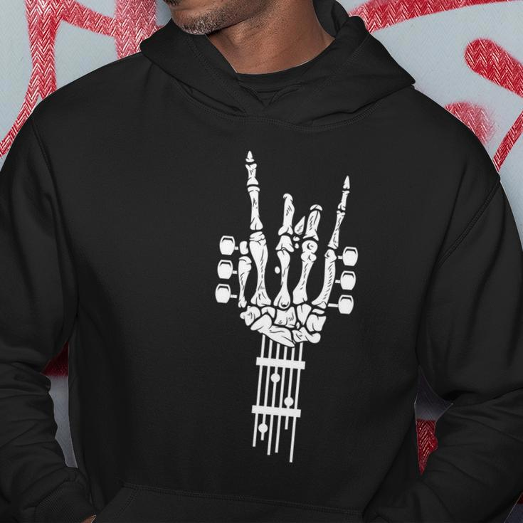 Rock Roll Skeleton Gift Guitar Music Lover Gift Hoodie Unique Gifts