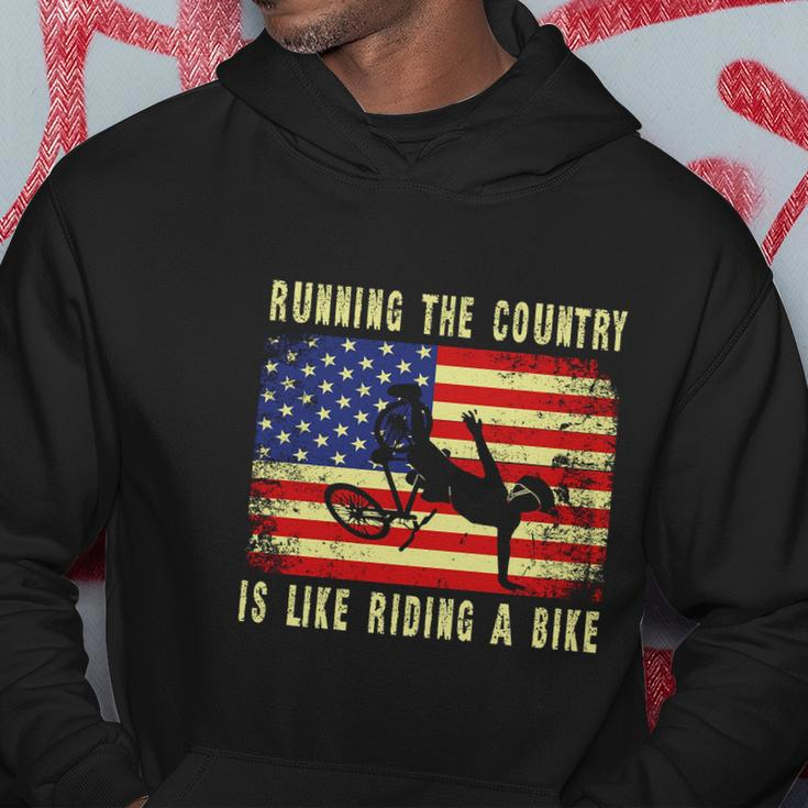 Running The Country Is Like Riding A Bike Joe Biden Funny Meme Hoodie Unique Gifts