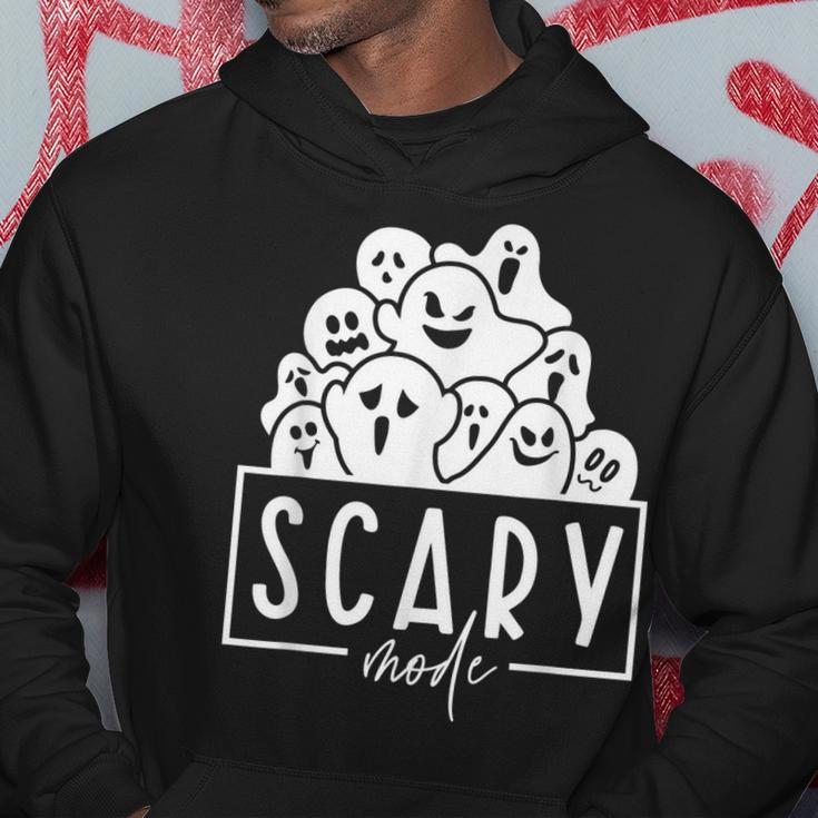 Scary Mode Boo Crew Ghost Spooky Vibes Funny Halloween Hoodie Funny Gifts
