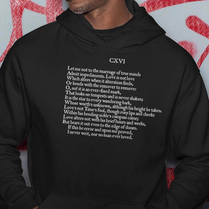Shakespearian Sonnet-116 Poet Lover Hoodie Unique Gifts