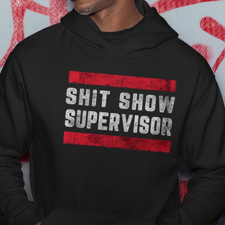 Shit Show Supervisor Sarcastic Distressed V2 Hoodie Unique Gifts