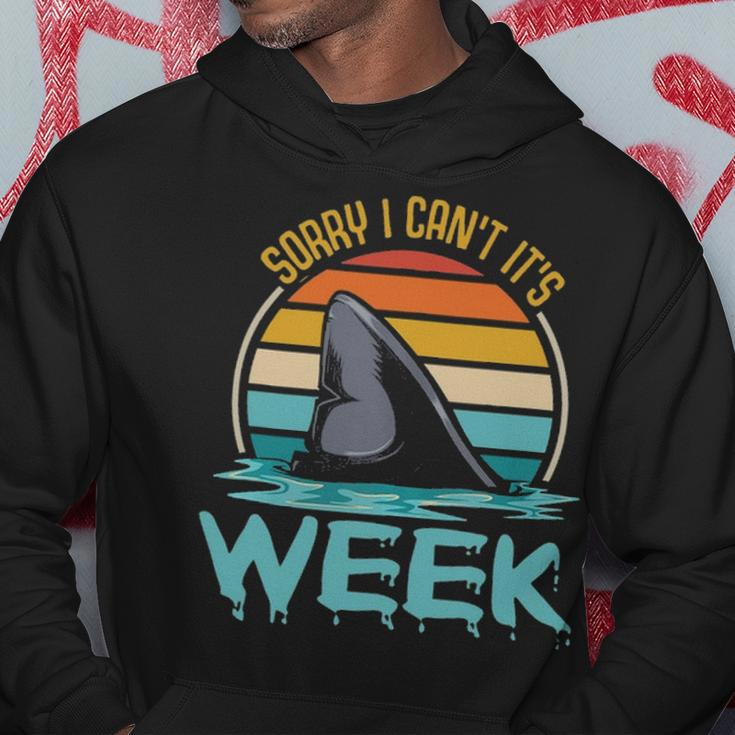 Sorry I Cant Its Week Ocean Scuba Diving Funny Shark Lover Men Hoodie Personalized Gifts