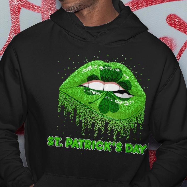 St Patricks Day Shamrock Irish Lips Hoodie Unique Gifts