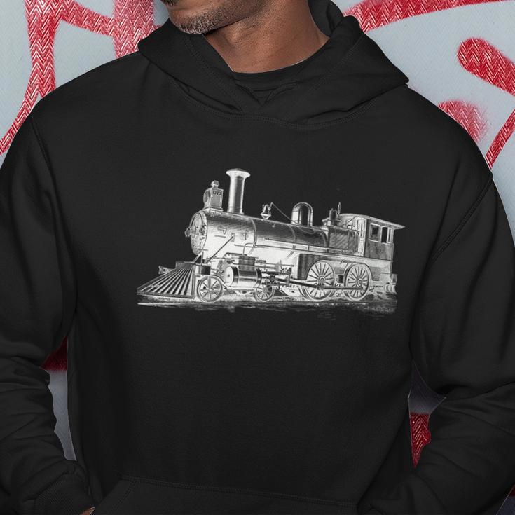 Steam Locomotive Train Engineer Railroad Mechanic Hoodie Unique Gifts