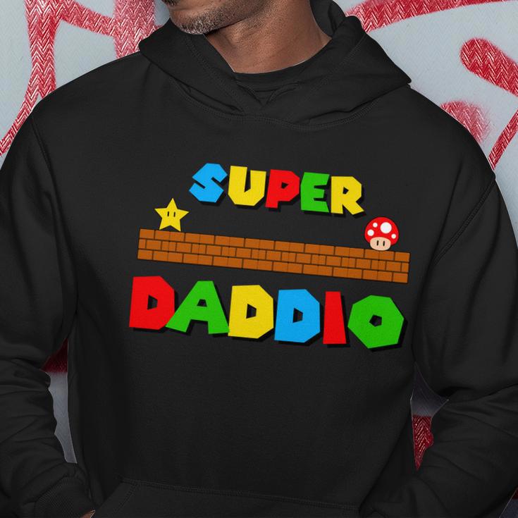 Super Daddio Retro Video Game Tshirt Hoodie Unique Gifts