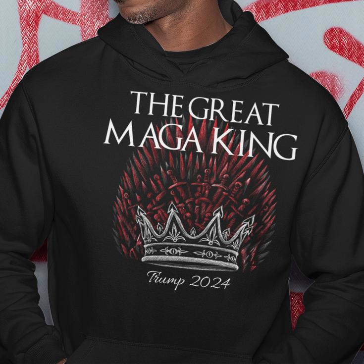 The Great Maga King Crown Usa Parody Trump 2024 Anti Biden Hoodie Unique Gifts